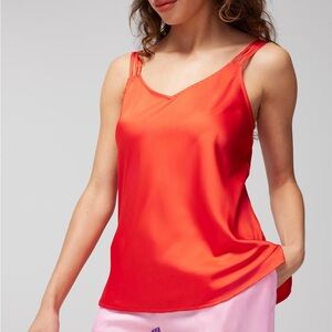 Rhi James x Soma Satin Strappy Cami in Red Vamp women’s size large